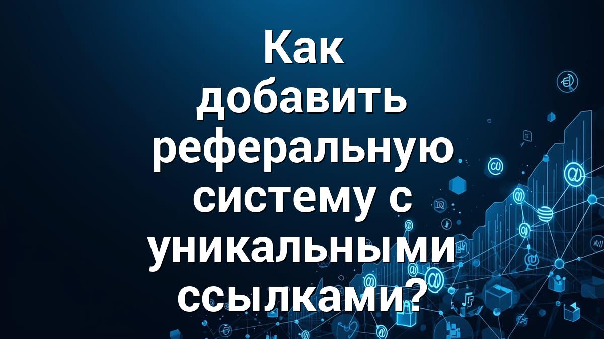 Как добавить реферальную систему с уникальными ссылками?