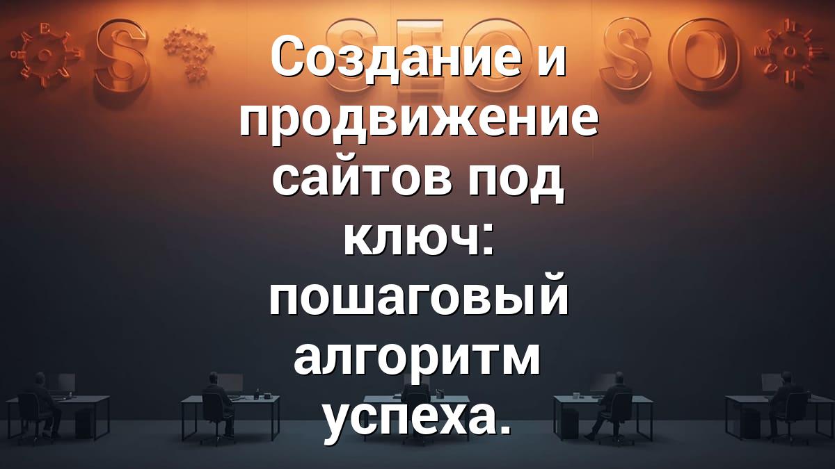 Создание и продвижение сайтов под ключ: пошаговый алгоритм успеха.
