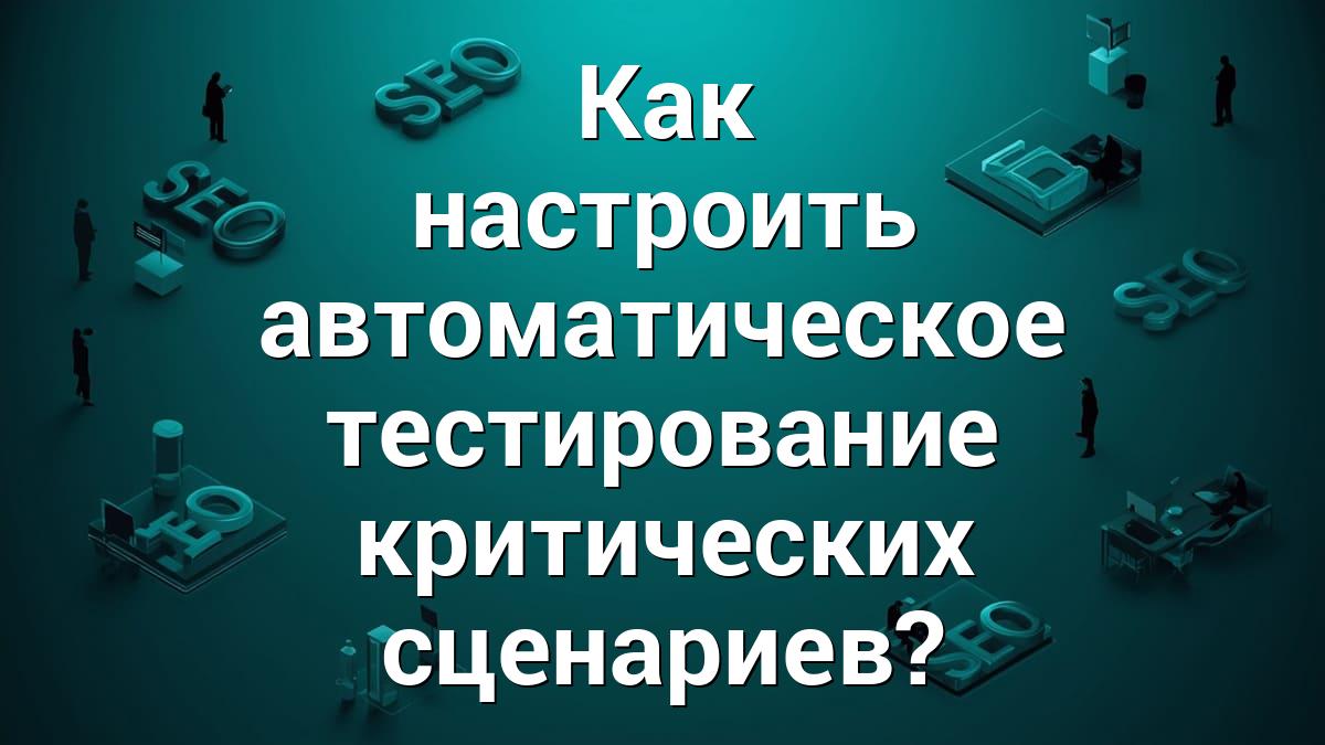 Как настроить автоматическое тестирование критических сценариев?