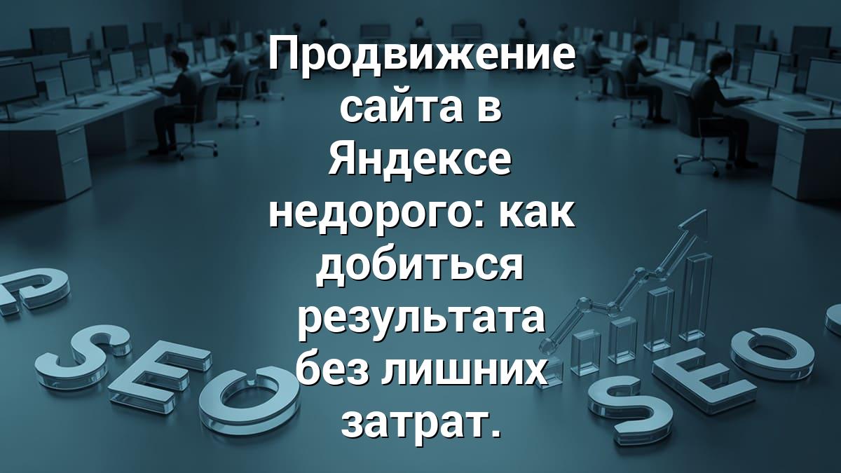 Продвижение сайта в Яндексе недорого: как добиться результата без лишних затрат.