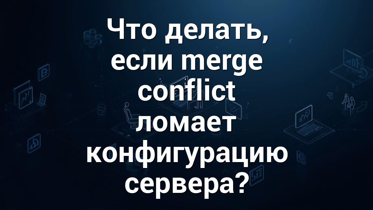 Что делать, если merge conflict ломает конфигурацию сервера?