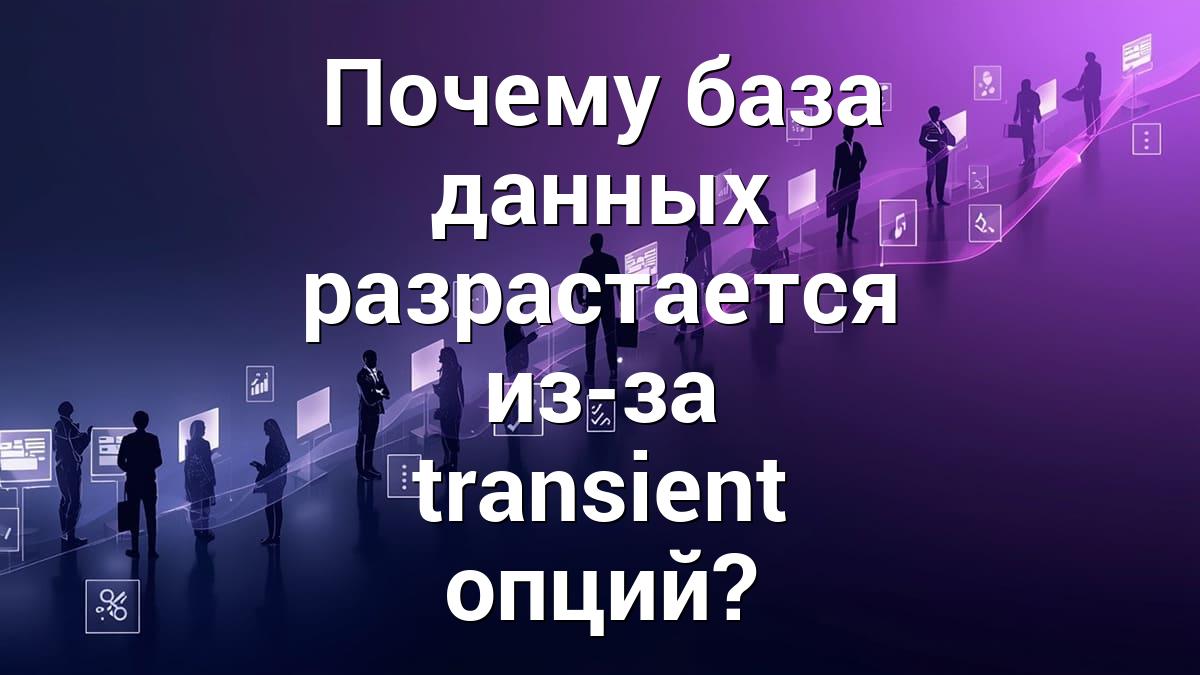 Почему база данных разрастается из-за transient опций?