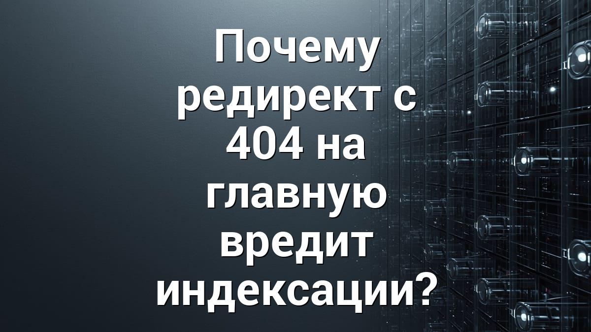Почему редирект с 404 на главную вредит индексации?