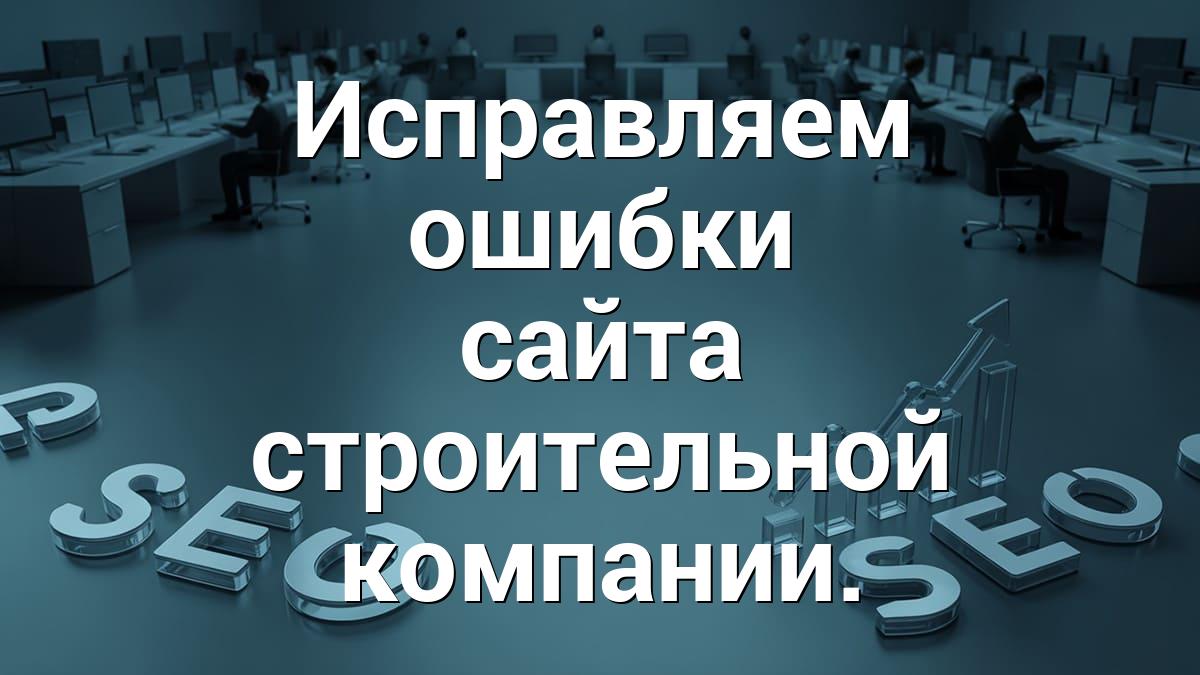 Исправляем ошибки сайта строительной компании.
