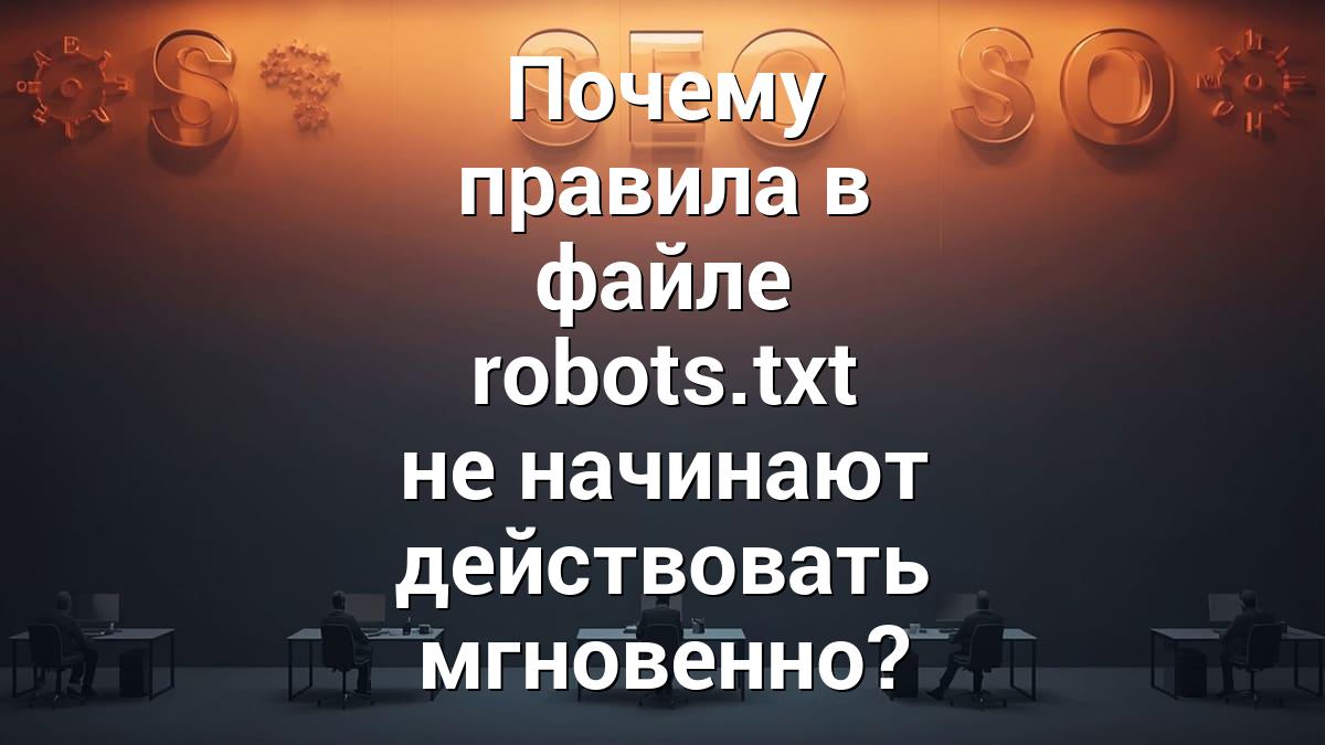 Почему правила в файле robots.txt не начинают действовать мгновенно?