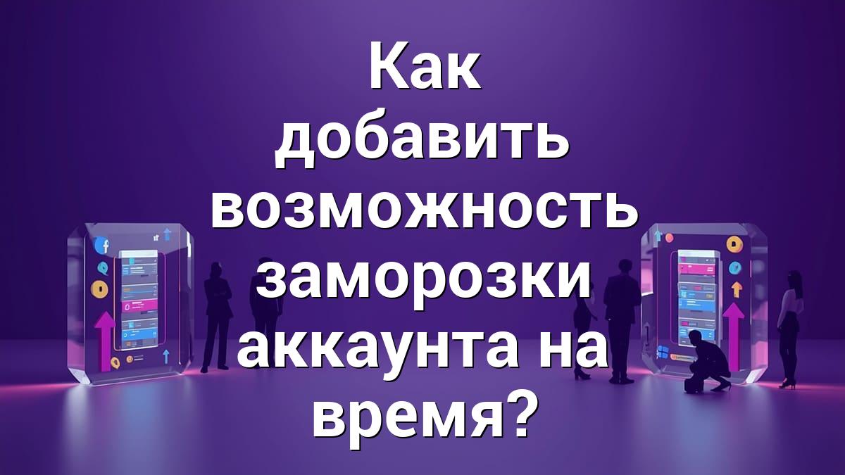 Как добавить возможность заморозки аккаунта на время?