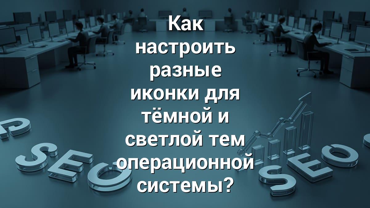 Как настроить разные иконки для тёмной и светлой тем операционной системы?