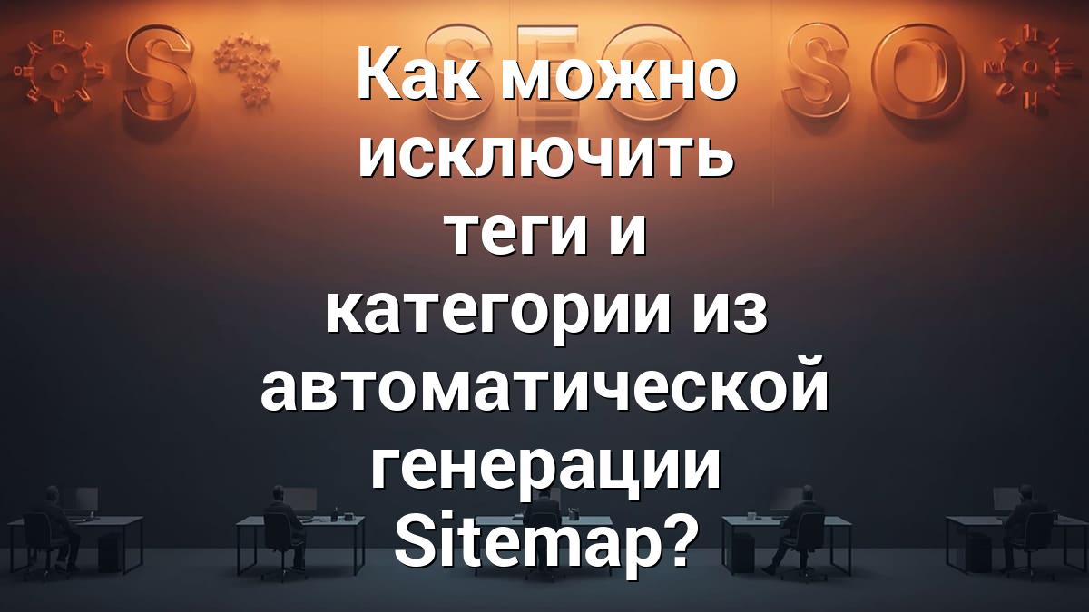 Как можно исключить теги и категории из автоматической генерации Sitemap?
